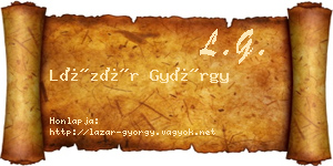 Lázár György névjegykártya